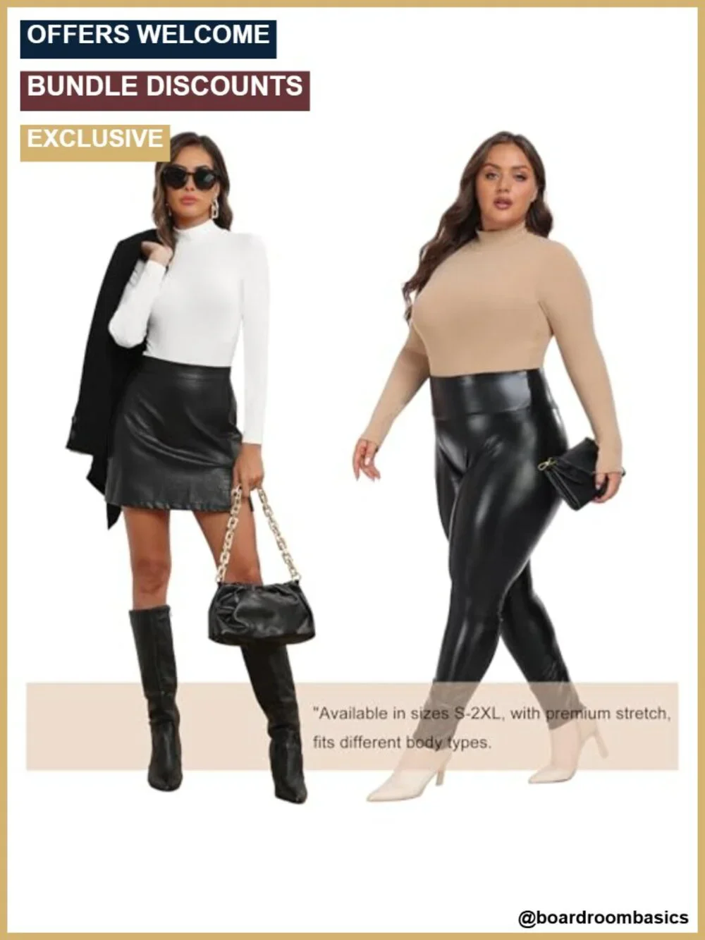 4/5 Pack Long Sleeve Mock Turtleneck Bodysuit for Women, Snaps, Stretchy